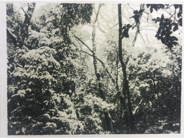 雪景色のPhoto刺繍