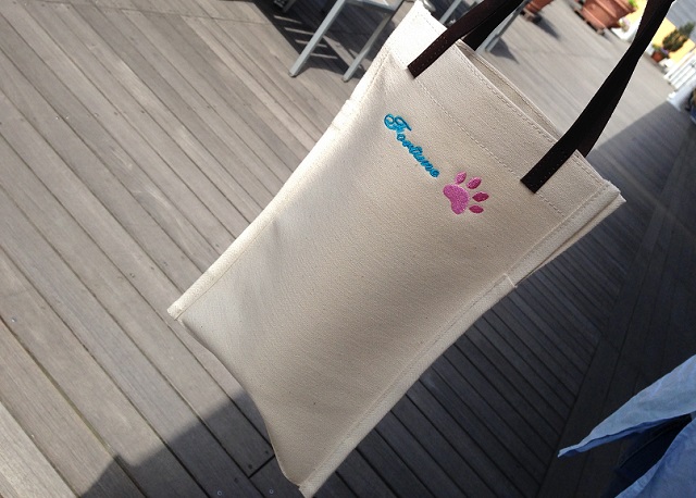 ペットボトルトートに刺繍